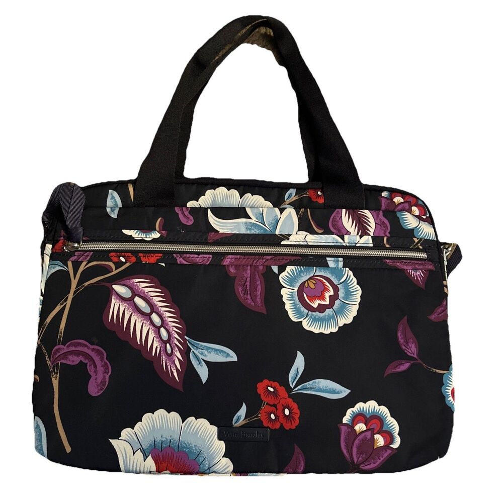 Vera Bradley Laptop Bag Mayfair In Bloom Electronic Case Shoulder Strap Zipper